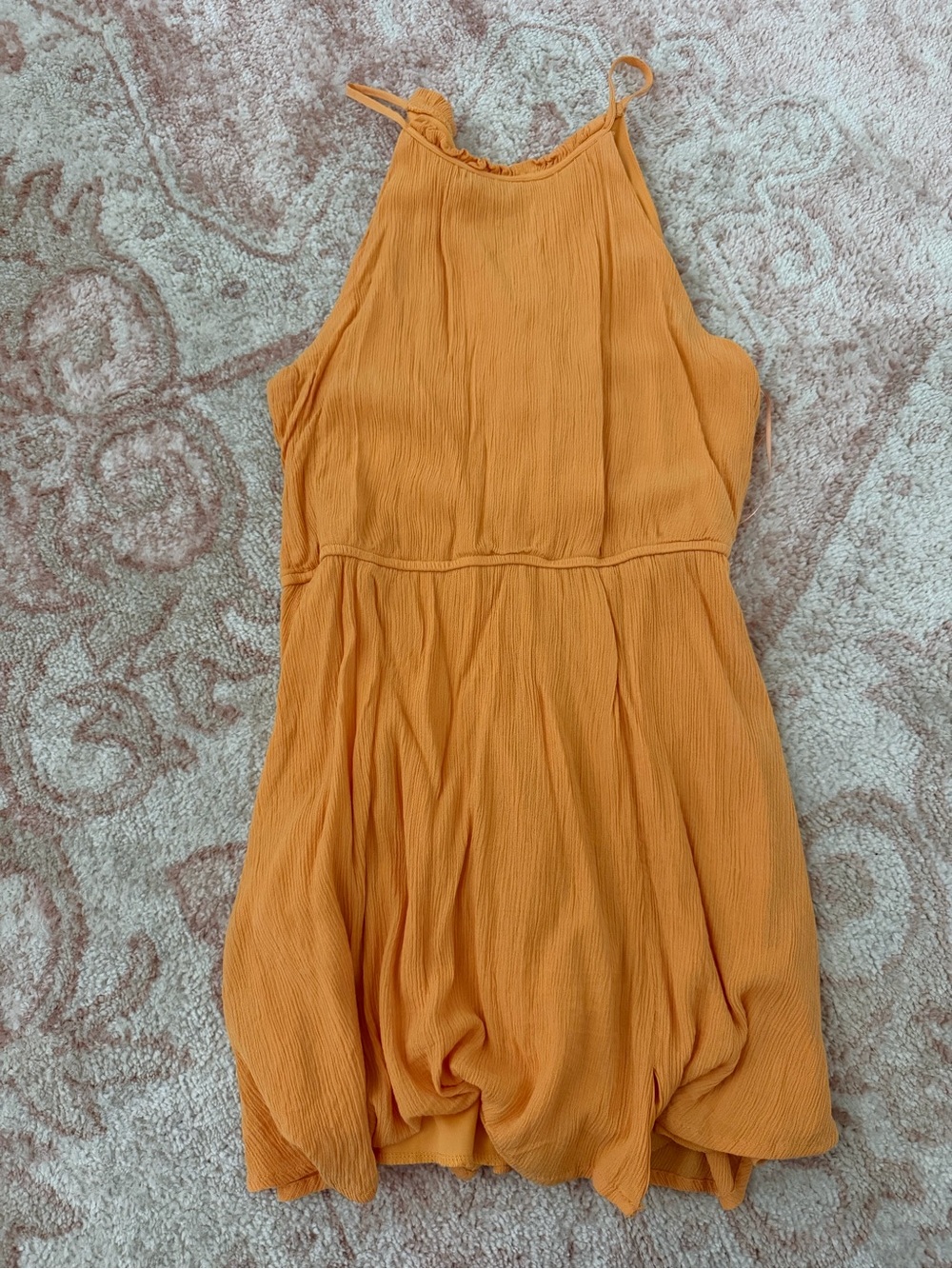 Francescas Orange Halter Dress